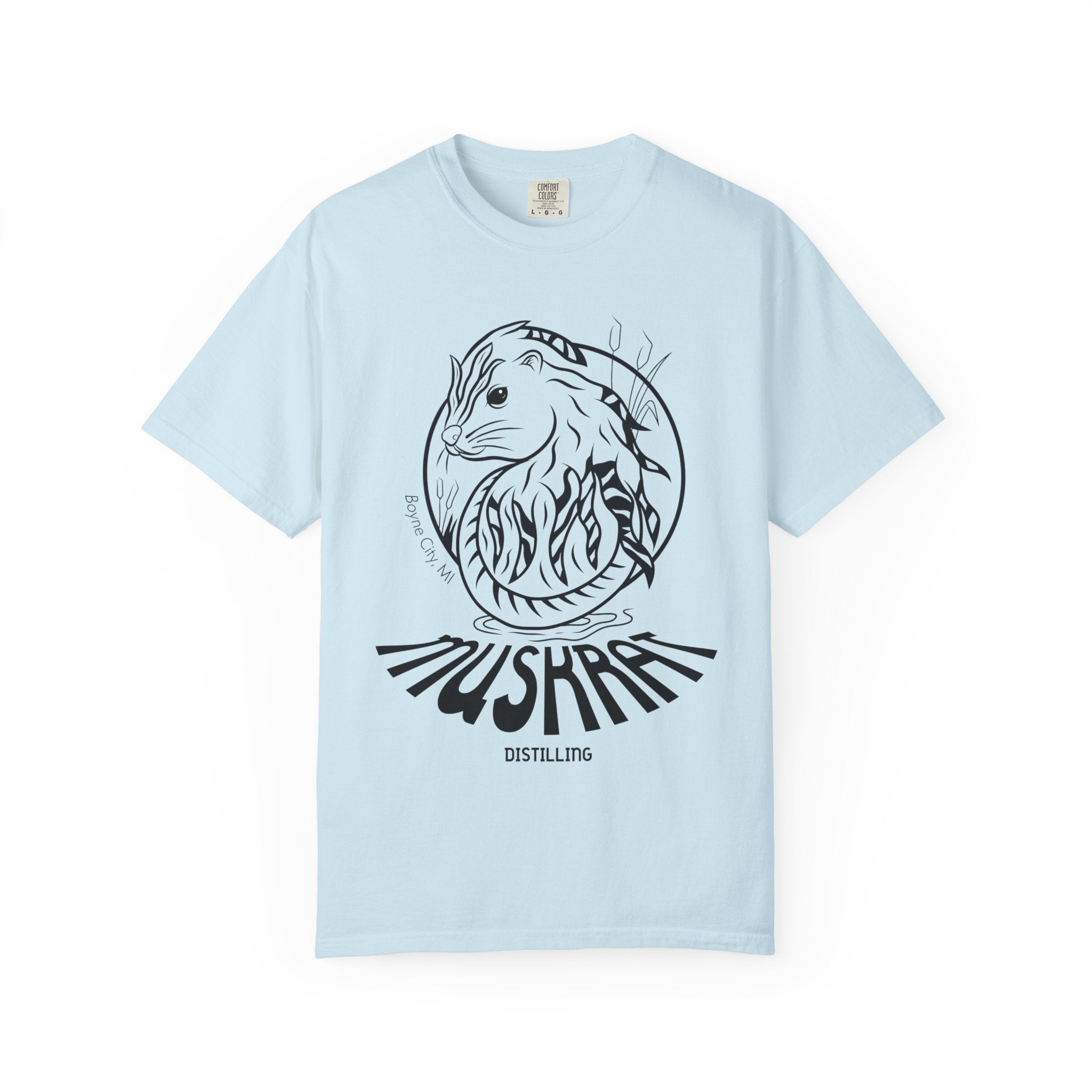 Mushrat Distilling Graphic T-Shirt — Hand-Drawn Animal Logo Tee
