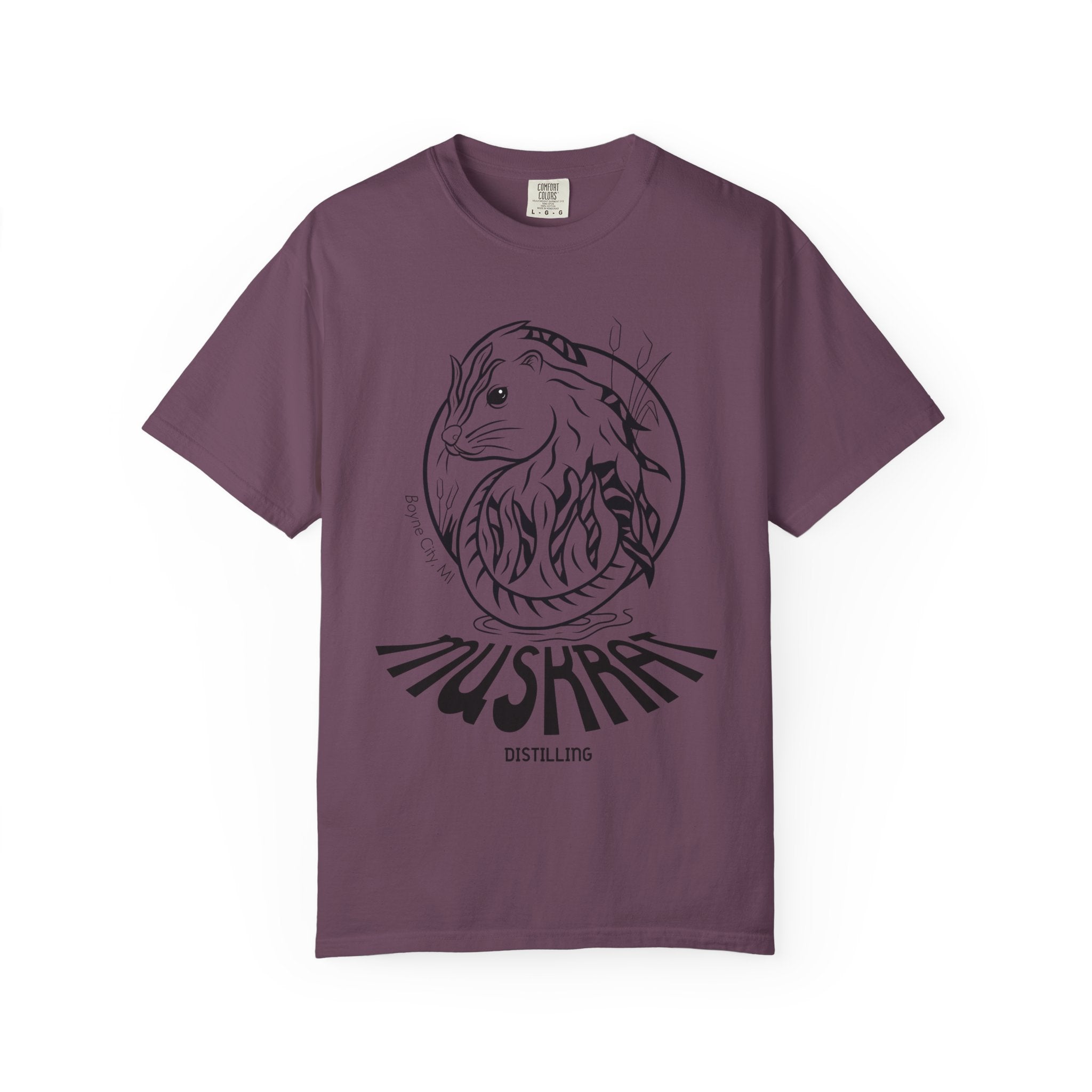 Mushrat Distilling Graphic T-Shirt — Hand-Drawn Animal Logo Tee