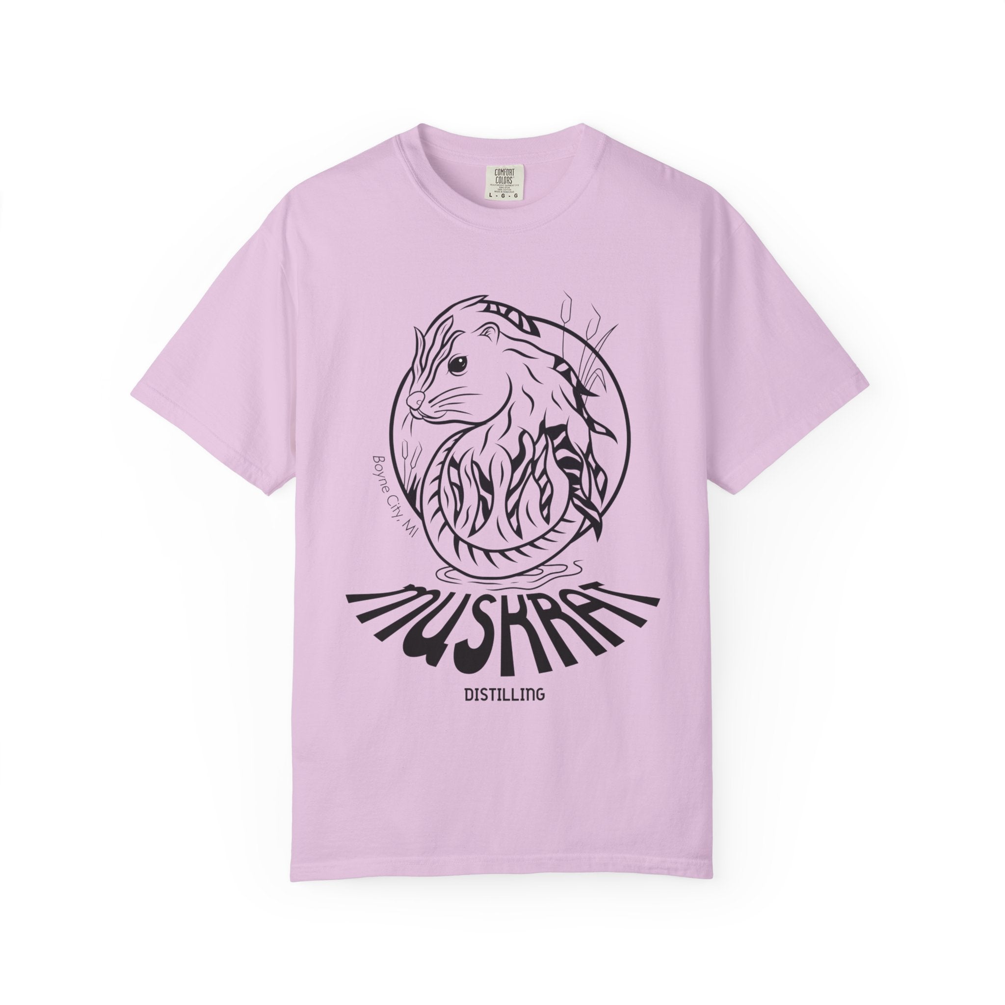 Mushrat Distilling Graphic T-Shirt — Hand-Drawn Animal Logo Tee
