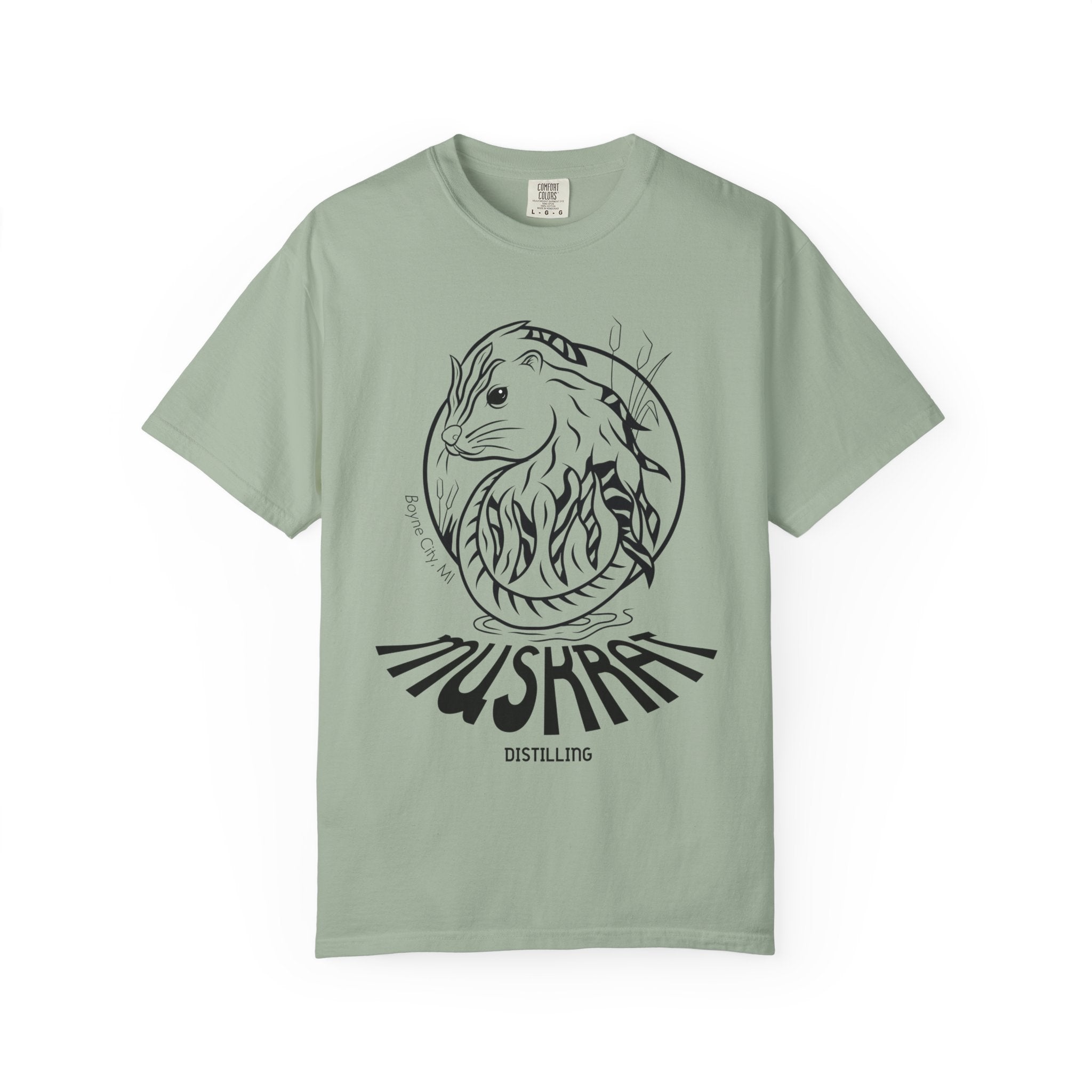Mushrat Distilling Graphic T-Shirt — Hand-Drawn Animal Logo Tee