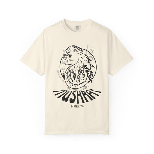 Mushrat Distilling Graphic T-Shirt — Hand-Drawn Animal Logo Tee