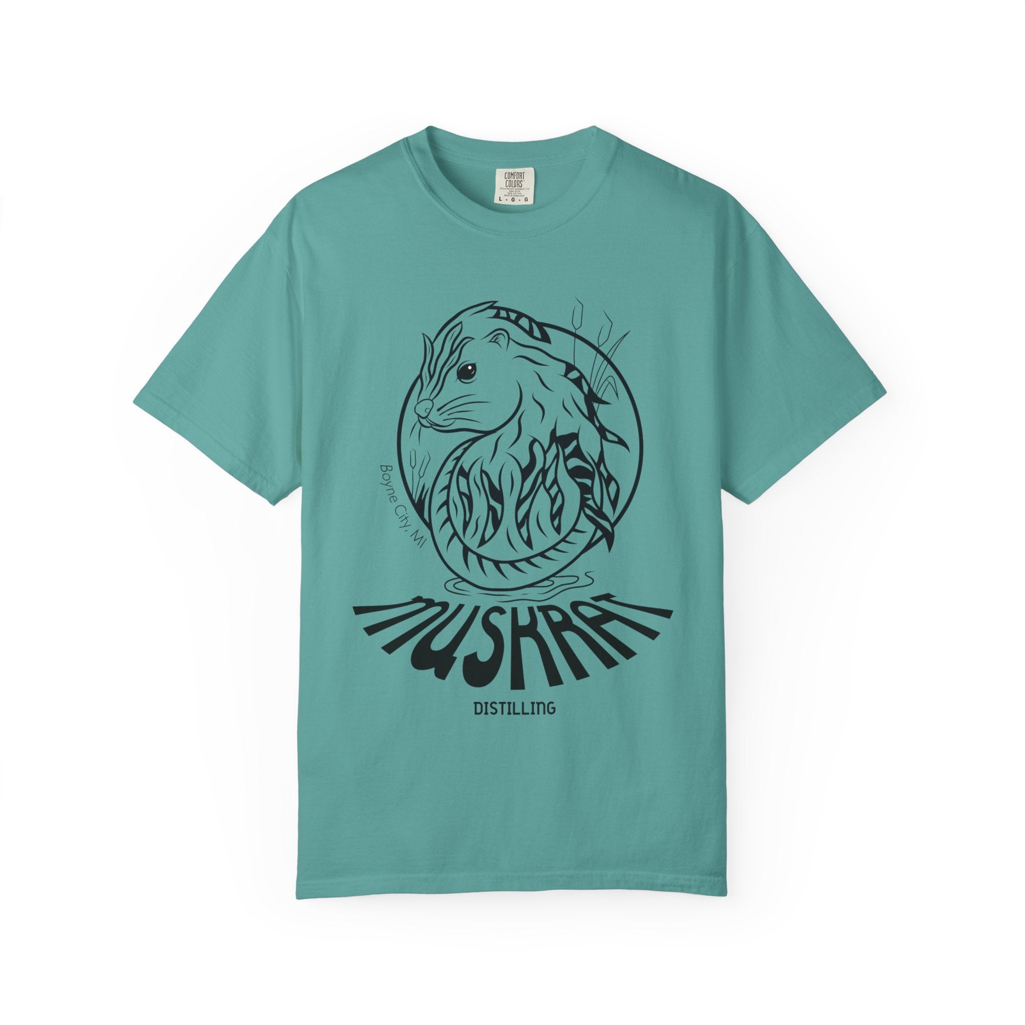 Mushrat Distilling Graphic T-Shirt — Hand-Drawn Animal Logo Tee