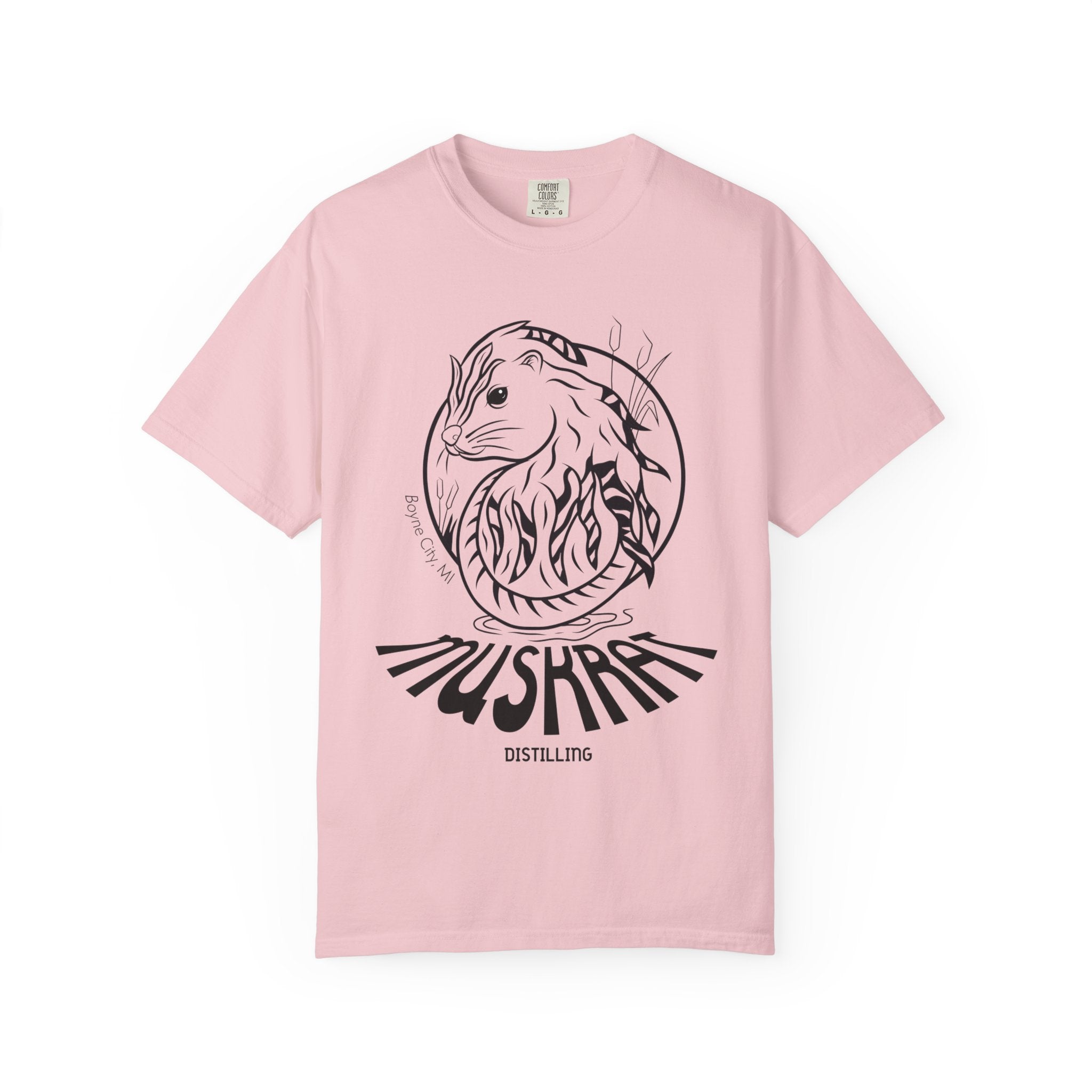 Mushrat Distilling Graphic T-Shirt — Hand-Drawn Animal Logo Tee