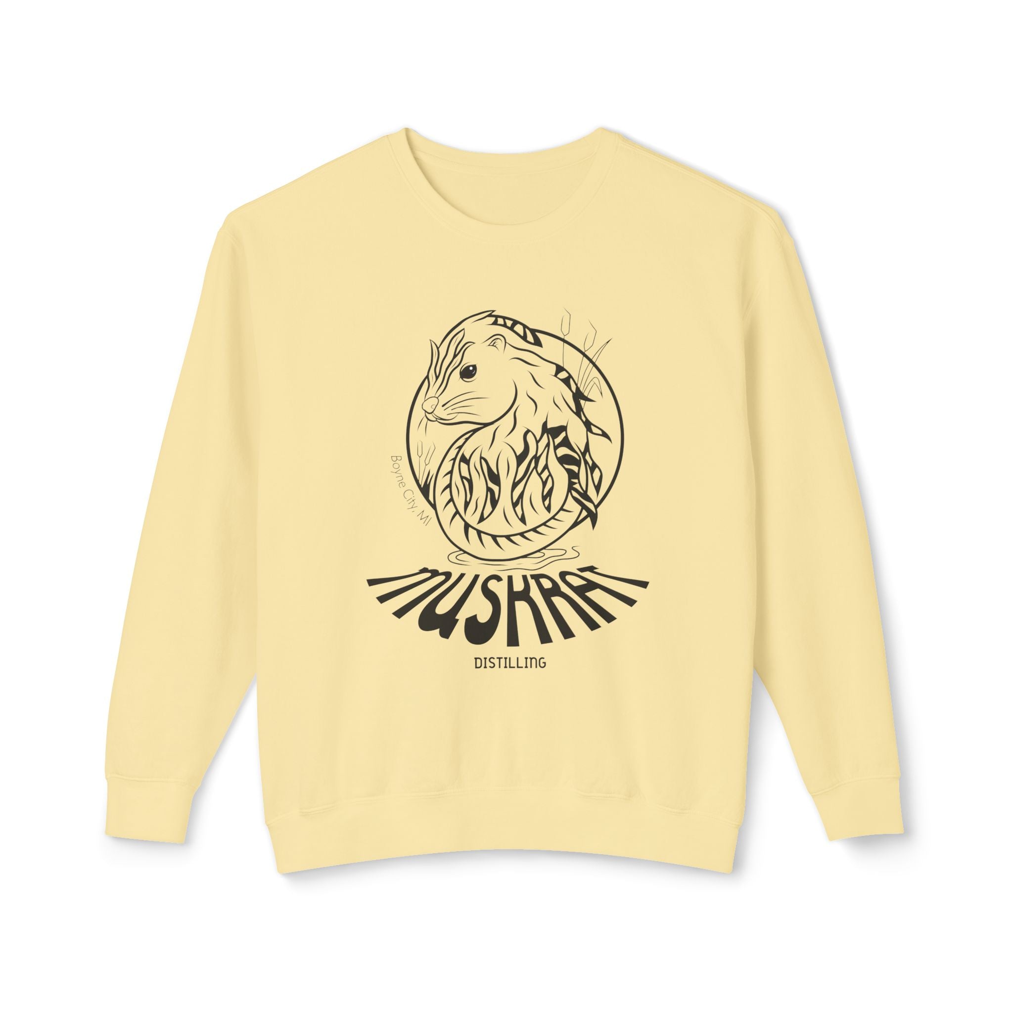 Mushroom Fox Crewneck Sweatshirt — Botanical Fox Illustration